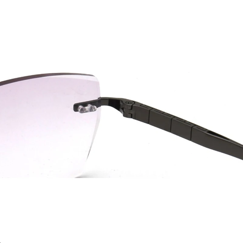 العصرية مستطيل إطار نظارات معدنية الرجال عادية قصر النظر البصرية النظارات الجديدة بدون شفة وصفة طبية نظارات بدون إطار النظارات #6