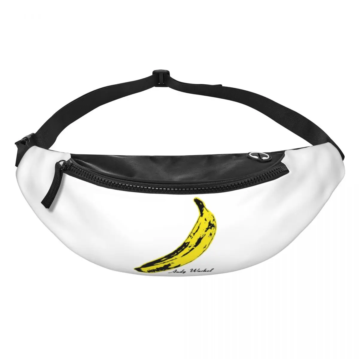 Andy Warhol Sunset Cat Cattle Banana Fanny Pack Men Women Crossbody Adjustable Waist Bag Travel Running Phone Pouch