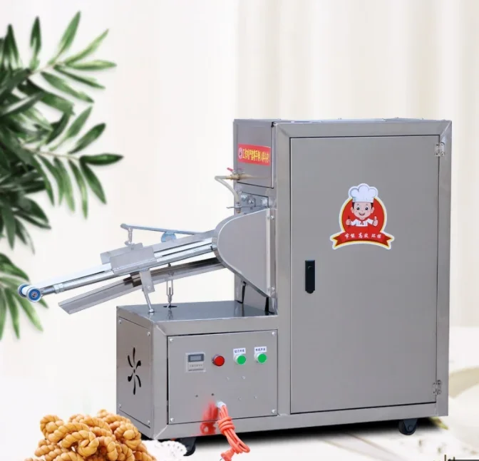 Automatic Sweet Crispy Wheat Flour Snacks Extruding Twisted Food Making Machine  Big Dough Twist Forming Braiding