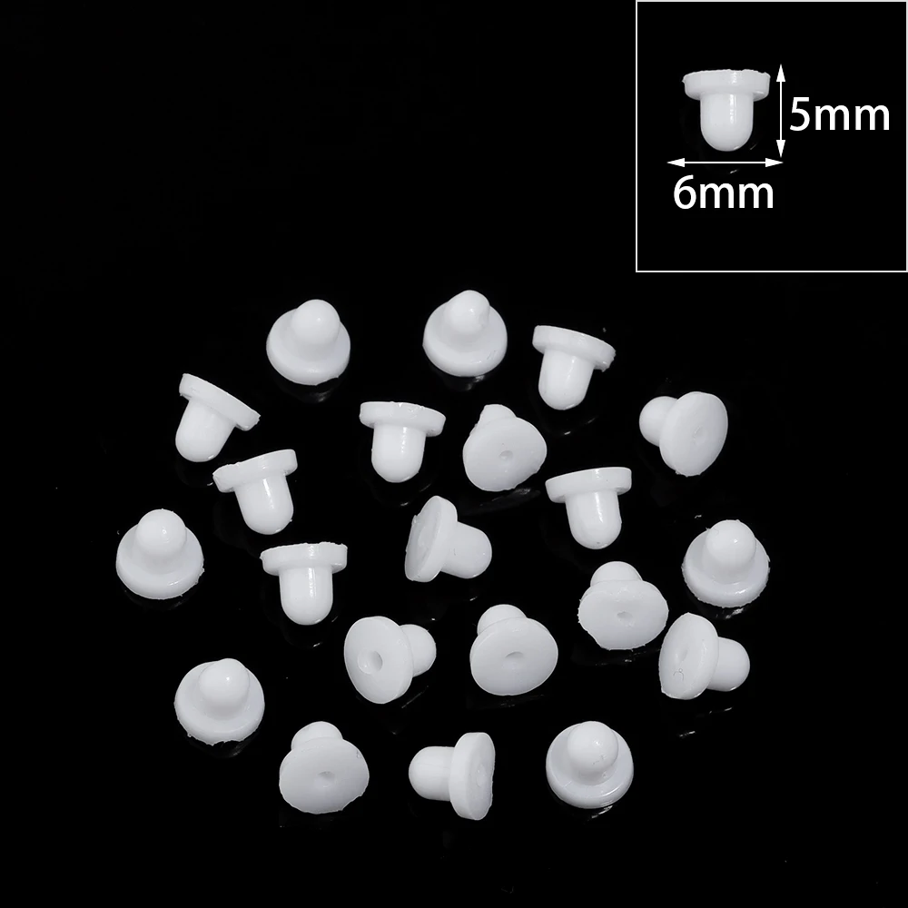 20-200pcs Transparent Silicone Rubber Earring Clasp Ear Nut Plugging Earring Back DIY Earstud Findings Jewelry Accessories