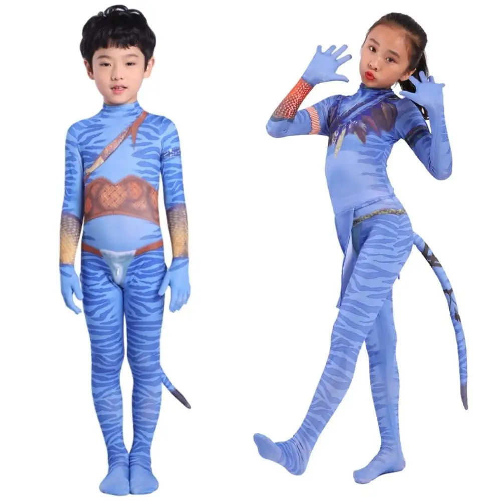 

Avatar Cosplay Costumes Jake Sully Neytiri Halloween Costumes for Kids Movie TV Boys Girls Costume Jumpsuits Christmas Costume