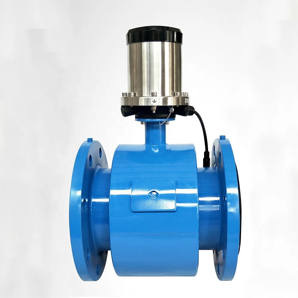 

Digital Industrial Liquid Salt Water Slurry Flowmeter GPRS 3.6V Battery Powered Stainless Steel DN40 Magnetic Flow Meter