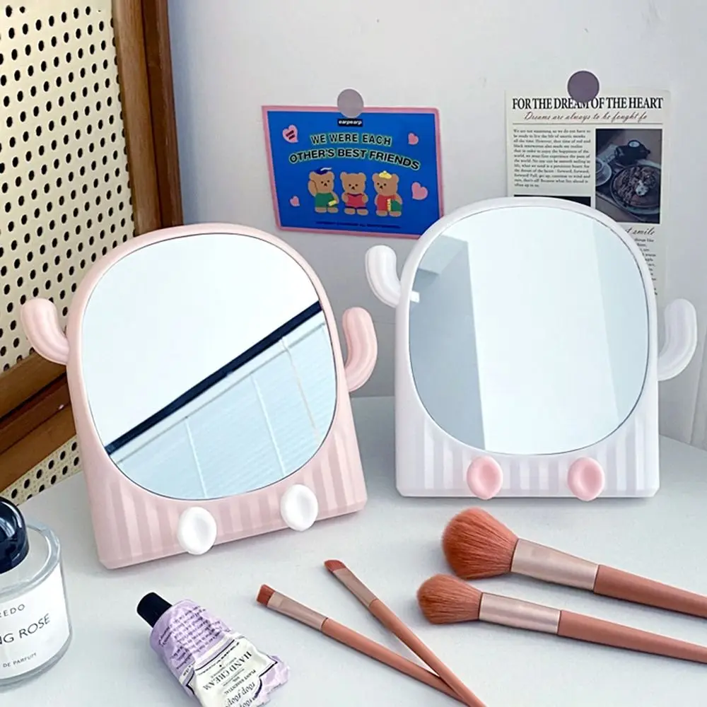 Tragbare HD Kaktus Make-up Spiegel Cartoon niedlichen Desktop Kosmetik spiegel kleine Fee faltbare Home Dressing Spiegel Mädchen