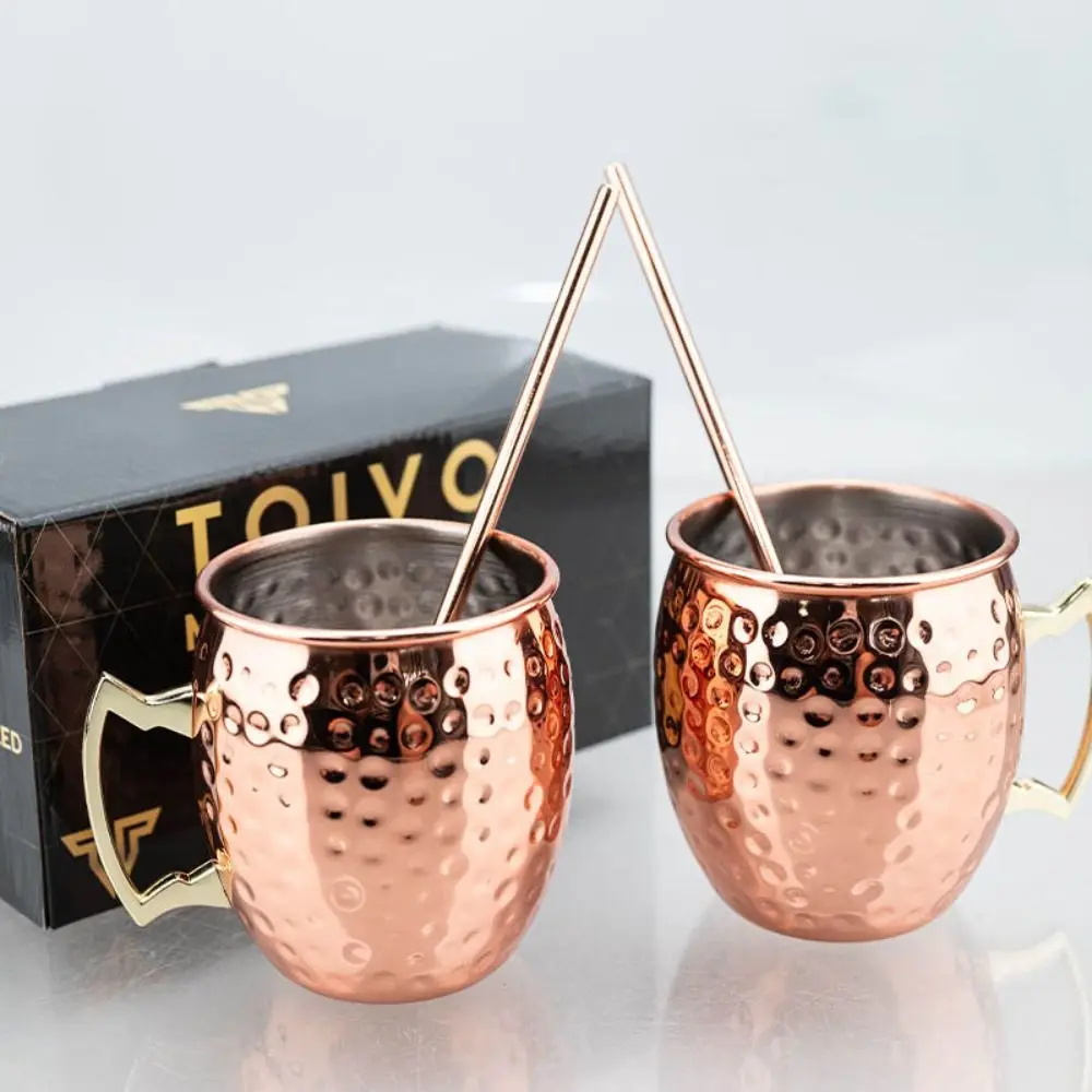 500ml Pure Copper Cup Moscow Mule Handcrafted Moscow Mule Mugs Thickened Smooth Finish Mug Cup Mules Cocktails Coffee Beer