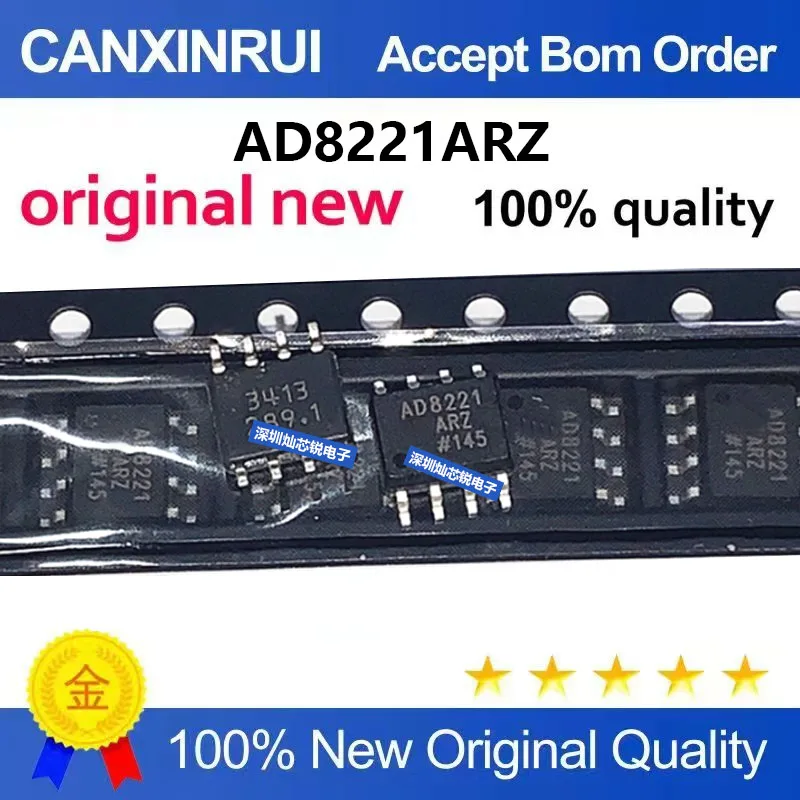 (5-100pieces)Brand new original AD8221ARZ AD8221 SMD SOP8 Instrumentation Amplifier Integrated Circuit