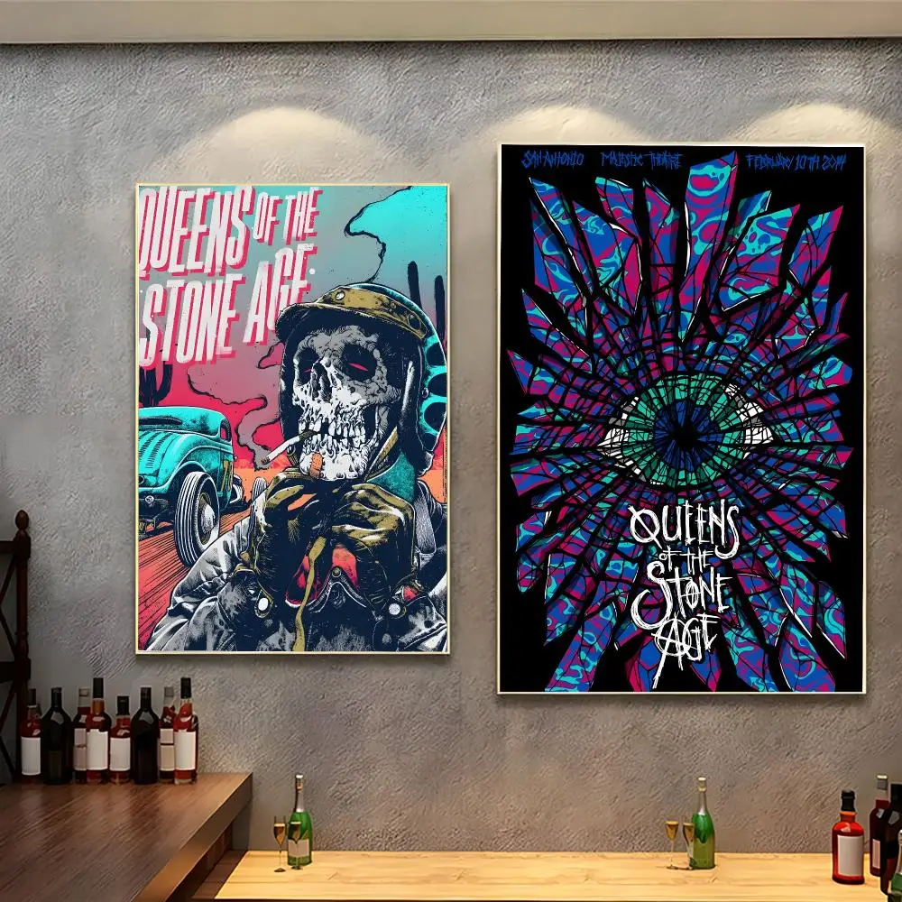 Rock band Queens Of The Stone Age Poster Peel And Stick Indoor Bedroom Wall Decor Aesthetic Gift