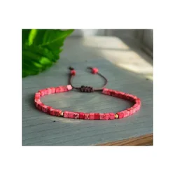 Red jasper exquisite beaded bracelet