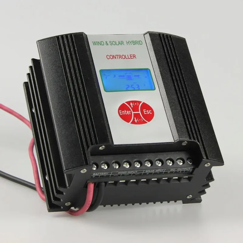 

MPPT 600W 12V 24V 48V wind solar hybrid charge controller with LCD display