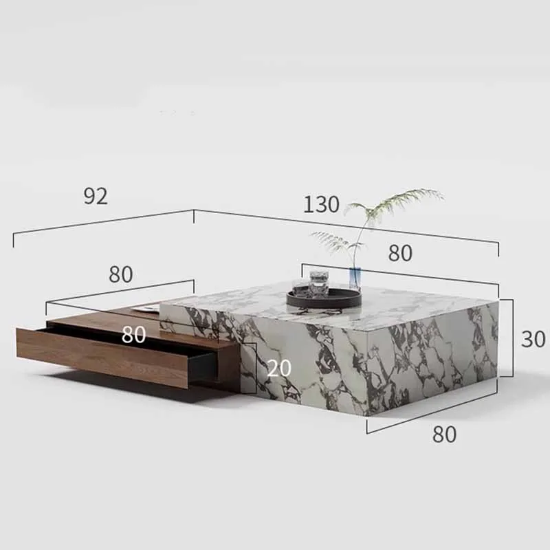 Nordic Luxury Coffee Tables Storage Bedroom Rectangular Adjustable Coffee Tables Premium Marble Meuble De Salon Home Furniture