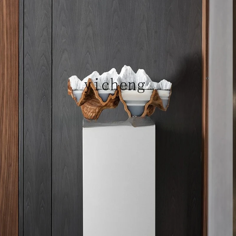 Bj-22  Creative Abstract Iceberg Sculpture Artwork Ornament Hotel Front Desk Corridor Aisle Entrance Floor Decoration