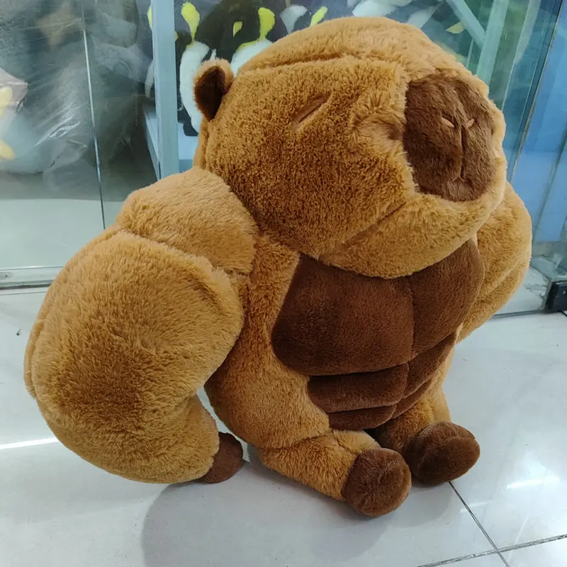 New Lovely Plush Toys Muscle Capybara Stuffed Animals Capybara Pillow Doll Girlfriend Female Birthday Gifts