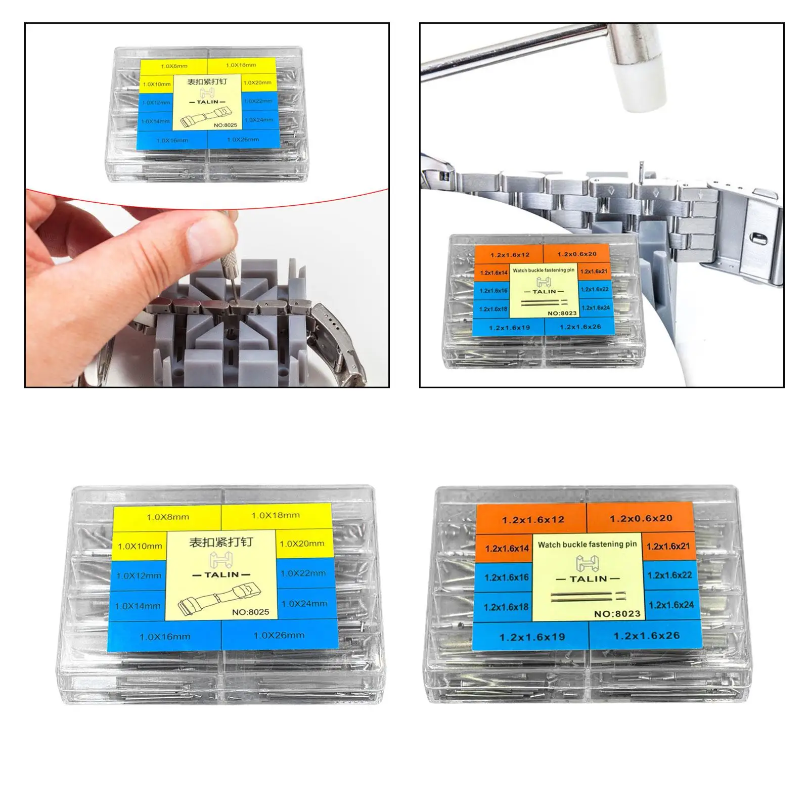 1 Kotak Batang Pegas Tali Jam Pengganti Alat Pembuat Jam Tangan Konektor Batang Aksesoris Jam Tangan Pembuatan Perhiasan Kit Alat Perbaikan Jam Tangan