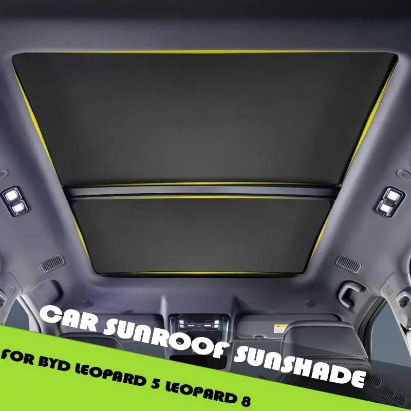 

Car Sunroof Sunshade Fit for BYD Leopard 5 Leopard 8 Auto Car Roof Electrostatic Adsorption Sunscreen Curtain Car Upgrade Parts