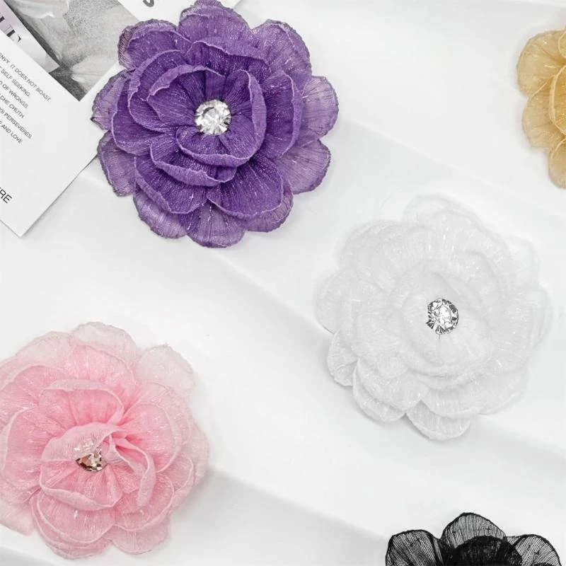 

5asd Flower Chest Brooches Party Dress Appliques Personality Garment Decoration