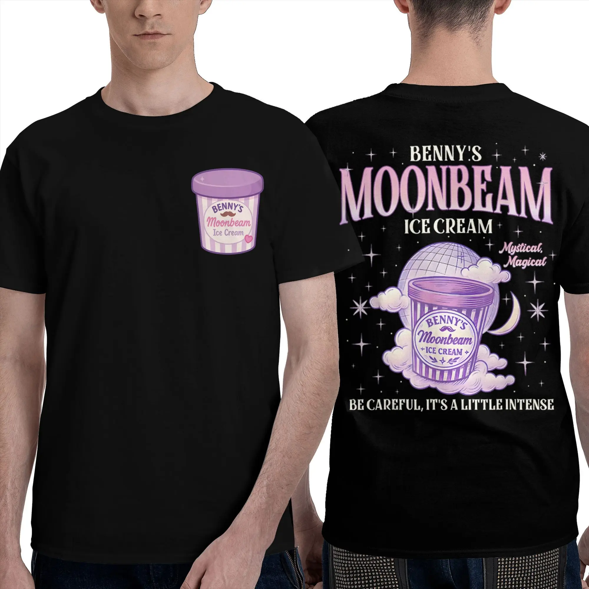 Men Women's Moonbeam Ice Cream Bennys Moonbeam Ice Cream Magical Fantasy Desser T Shirts Benson Boone Cotton Clothing T-Shirts