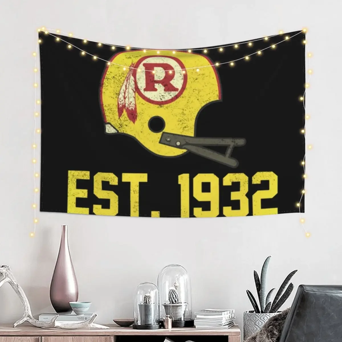 Redskins est. 1932 [Vintage Distressed] Shirt Tapestry Home Decorators Aesthetic Room Decors Tapestry