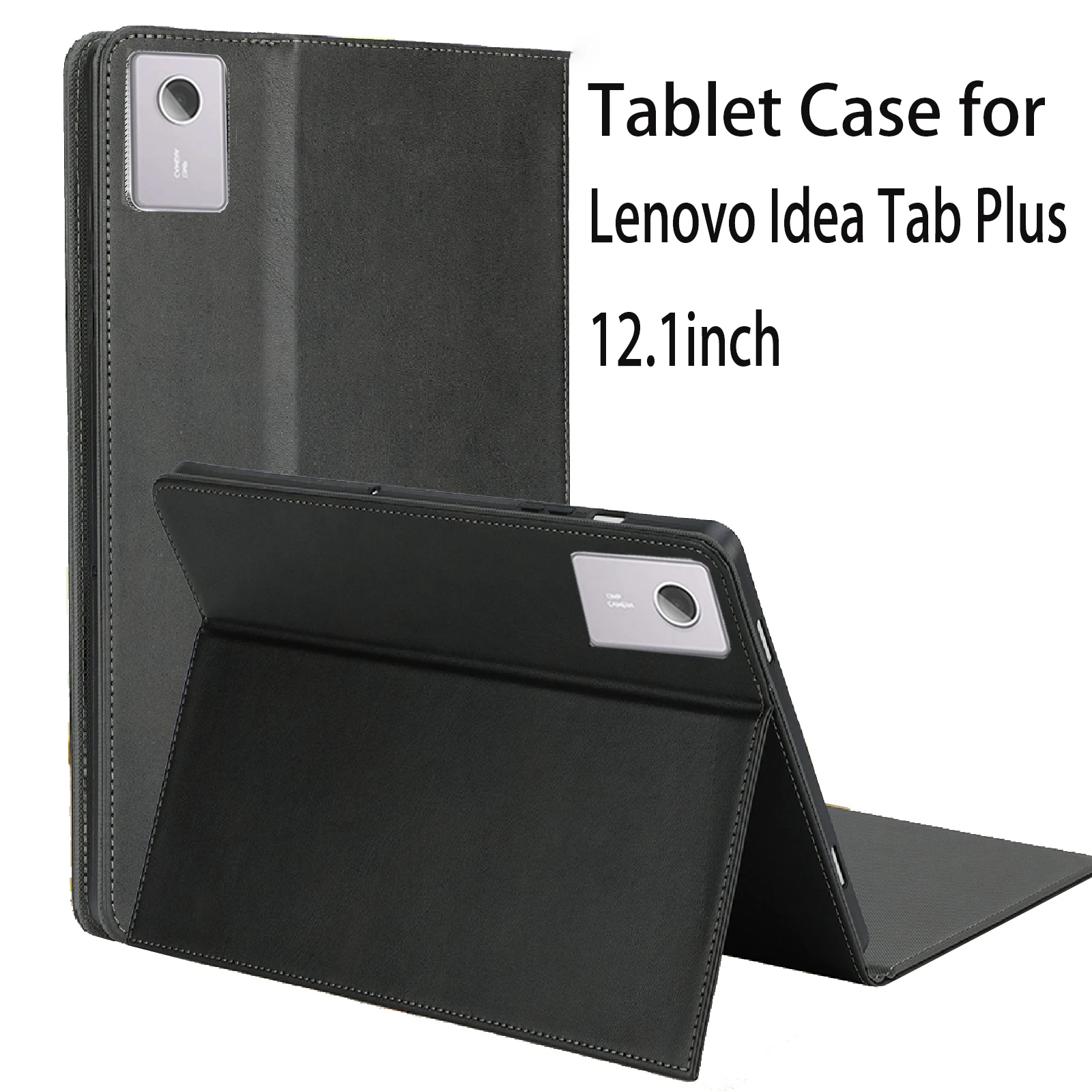 Tablet Case for Lenovo Idea Tab Plus 12.1inch Protective Cover Kickstand Function Shockproof (PU leather+ TPU Cover)