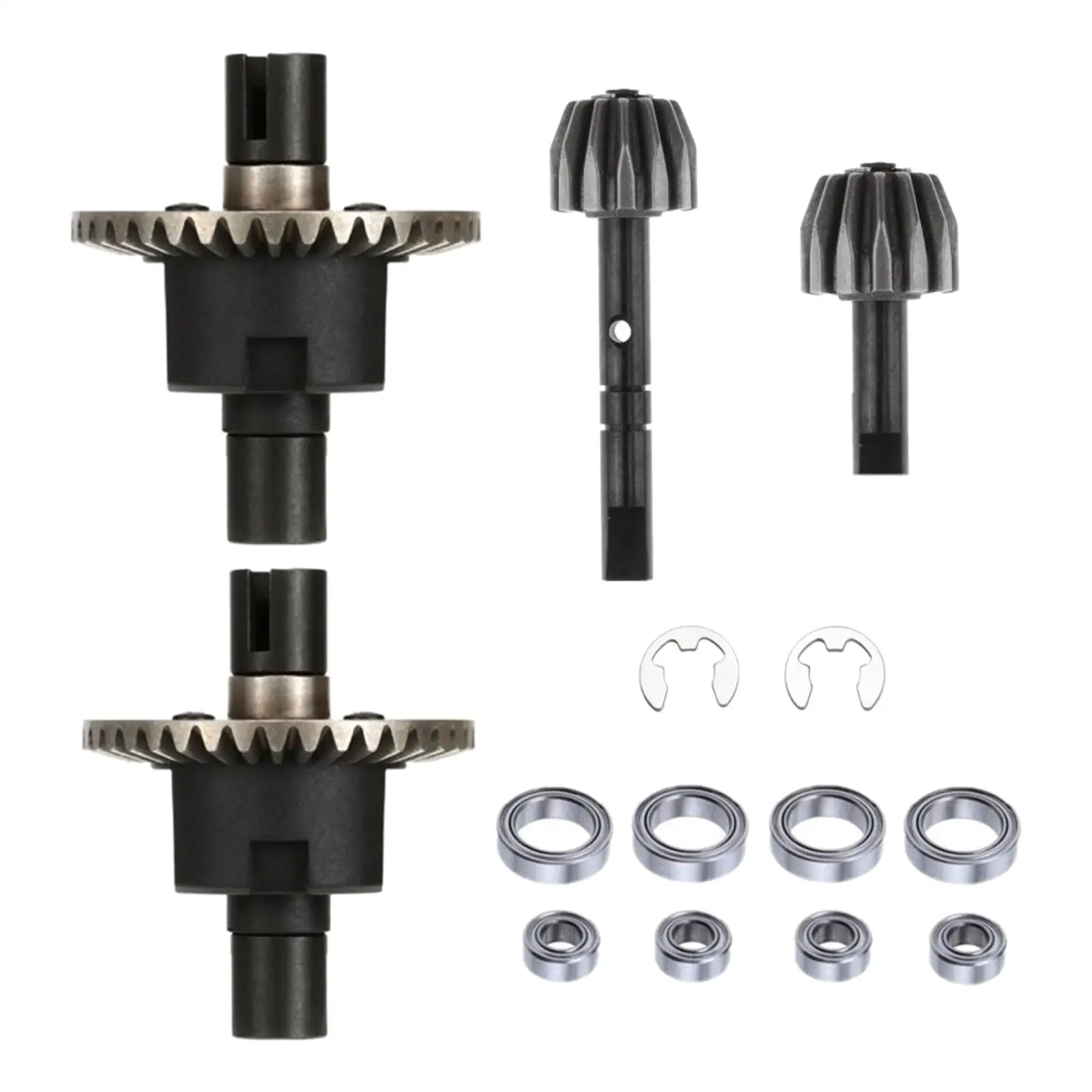 1/10 RC Car Diff Gear Set CNC Aluminum Black Front Rear Differential for HSP 94111 94188 94155 94177 Spare Parts