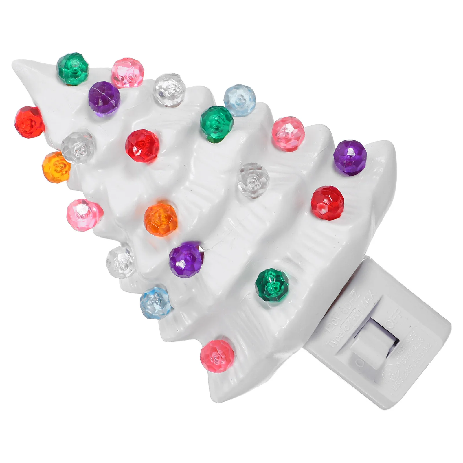 360 ° الدورية المكونات شجرة عيد الميلاد ضوء الليل الراتنج Led عطلة ديكور لينة توهج شجرة صغيرة على شكل مصباح مقاوم للماء لغرفة النوم #6