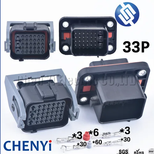 Enchufe del cuerpo del parachoques delantero del motor de 33 pines, conector automático impermeable para Buick Cruze Roewe DJ7331-1.5-3.5-11/21 con terminales