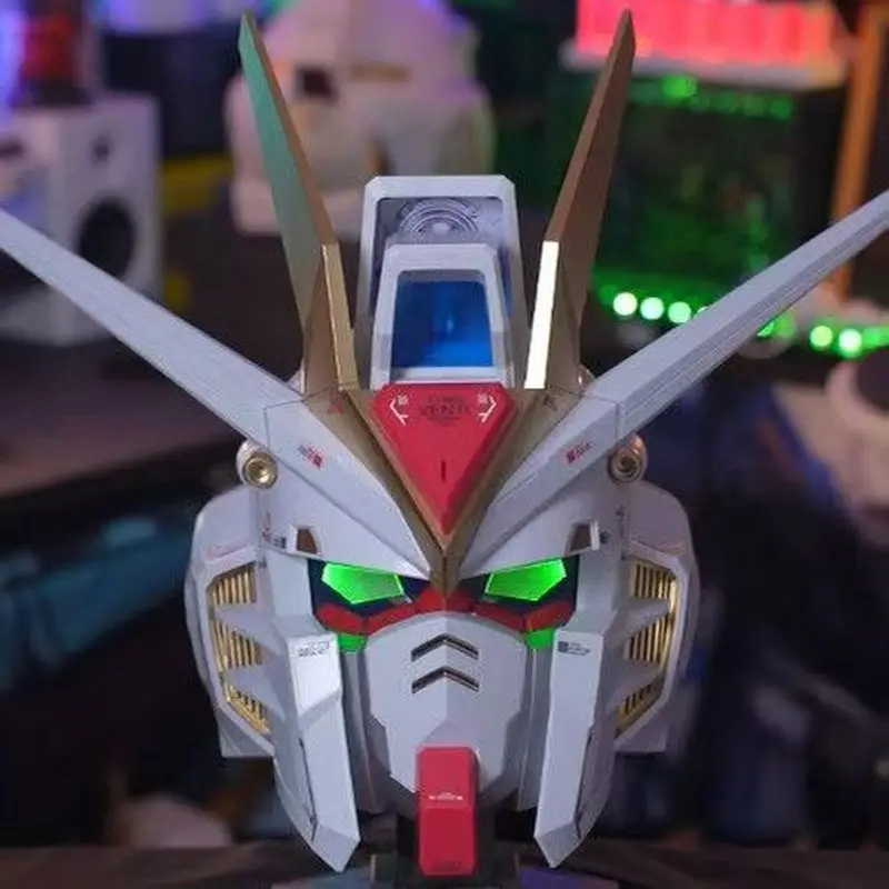 Casco Strike Freedom Cyber Punk 1:1 con Máscara Z688, Casco de Robot Mecánico con Luz y Control Táctil, Disfraz de Cosplay, Juguete de Halloween, Regalo