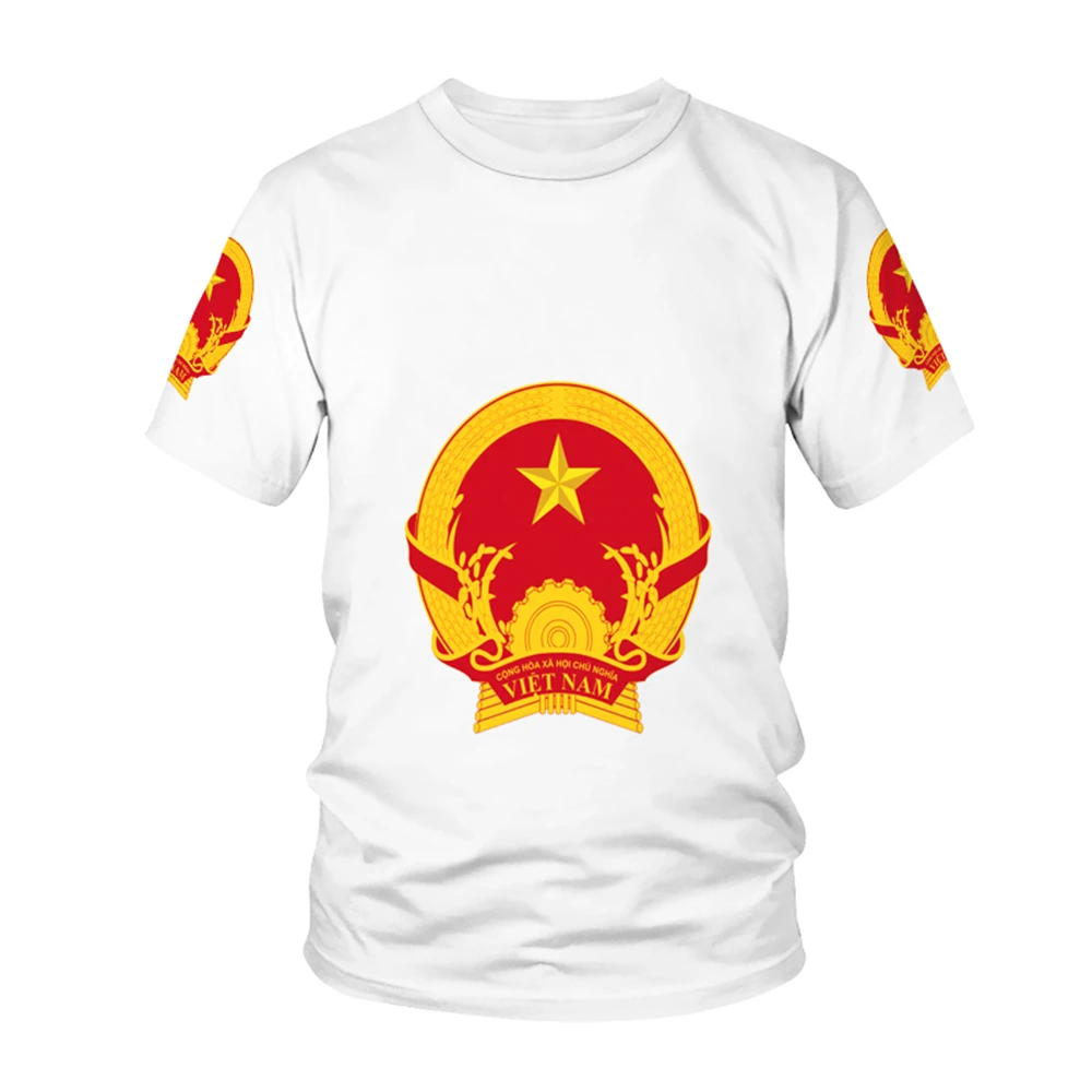 Vietnam National Flag Pattern Same Style T-shirt For Men Hot Selling New Summer Women Short-sleeved T-shirt Top Shirt Children3D