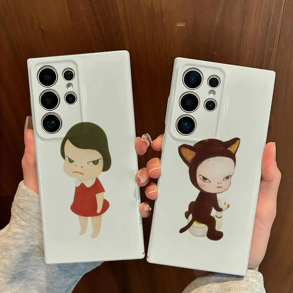 

Yoshitomo Nara Phone Case for Samsung S25 Shell GalaxyS24Ultra 23plus S22 21 A56 36 Glossy Film Hard PC Cover