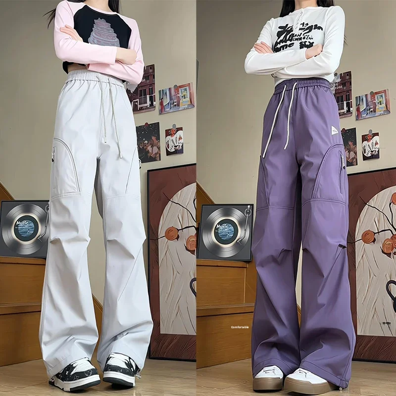 

American Style Unisex Windproof Waterproof Straight Leg Jacket Pants Autumn Winter Outdoor Casual Trousers for Men And Women