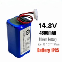 14.4V 4800mah rechargeable lithium battery for ILIFE A4s A6 V7s Plus A9s W400 Robot Vacuum Cleaner INR18650 M26-4S1P Battery