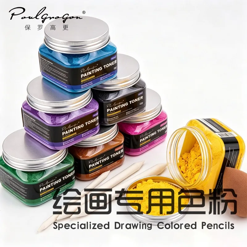 60g 15 Shades Water Soluble Charcoal Pastel Powder Dual Purpose Dry Wet Pigment for Artist Sketching Graffiti Creation