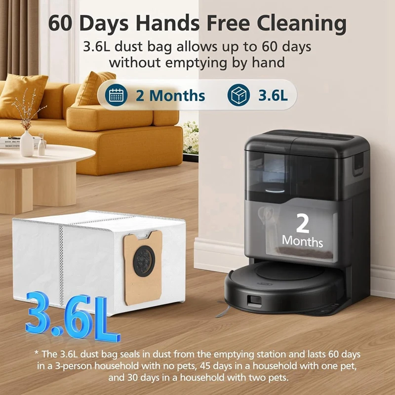 A26T-12 шт. мешки для пыли для робота-пылесоса Eufy Omni C20, сменные мешки большой емкости