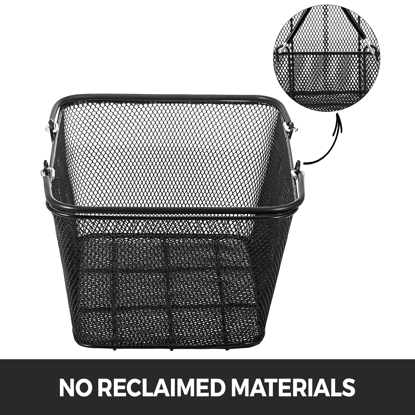 VEVOR 12PCS Shopping Baskets with Handles, Portable Black Wire Mesh shopping Basket Set for Stores Shopping