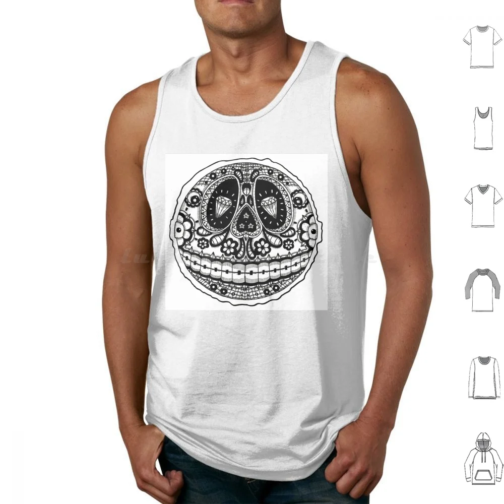 Diamond Eyes Skull Tank Tops Vest Sleeveless Skull Diamond Street 420 4 Twenty 7 Eleven Seven Eleven Weed Blaze It Blazing