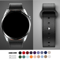20mm 22mm Leather strap For Samsung Galaxy watch 7/FE/6/5/5 pro/4 Classic/active 2 44mm bracelet Huawei watch GT 5-2e-4-3 band