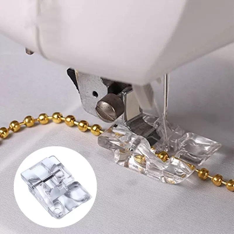 Pearls and Sequins Sewing Machine Presser Foot - Fits All Low Shank Snap-On Singer, Brother, Babylock,  Janome+