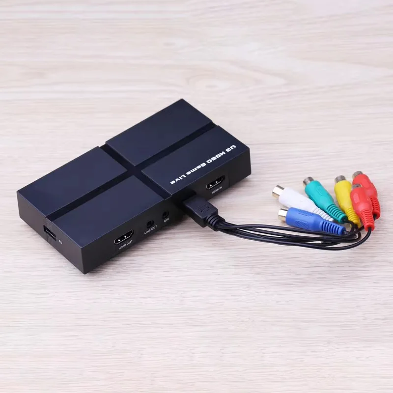 AV HDMI To USB 3.0 Video Capture Card 1080P 60fps Phone PC Game Recording Box MIC IN Audio Out HD Loop Live Streaming Broadcast