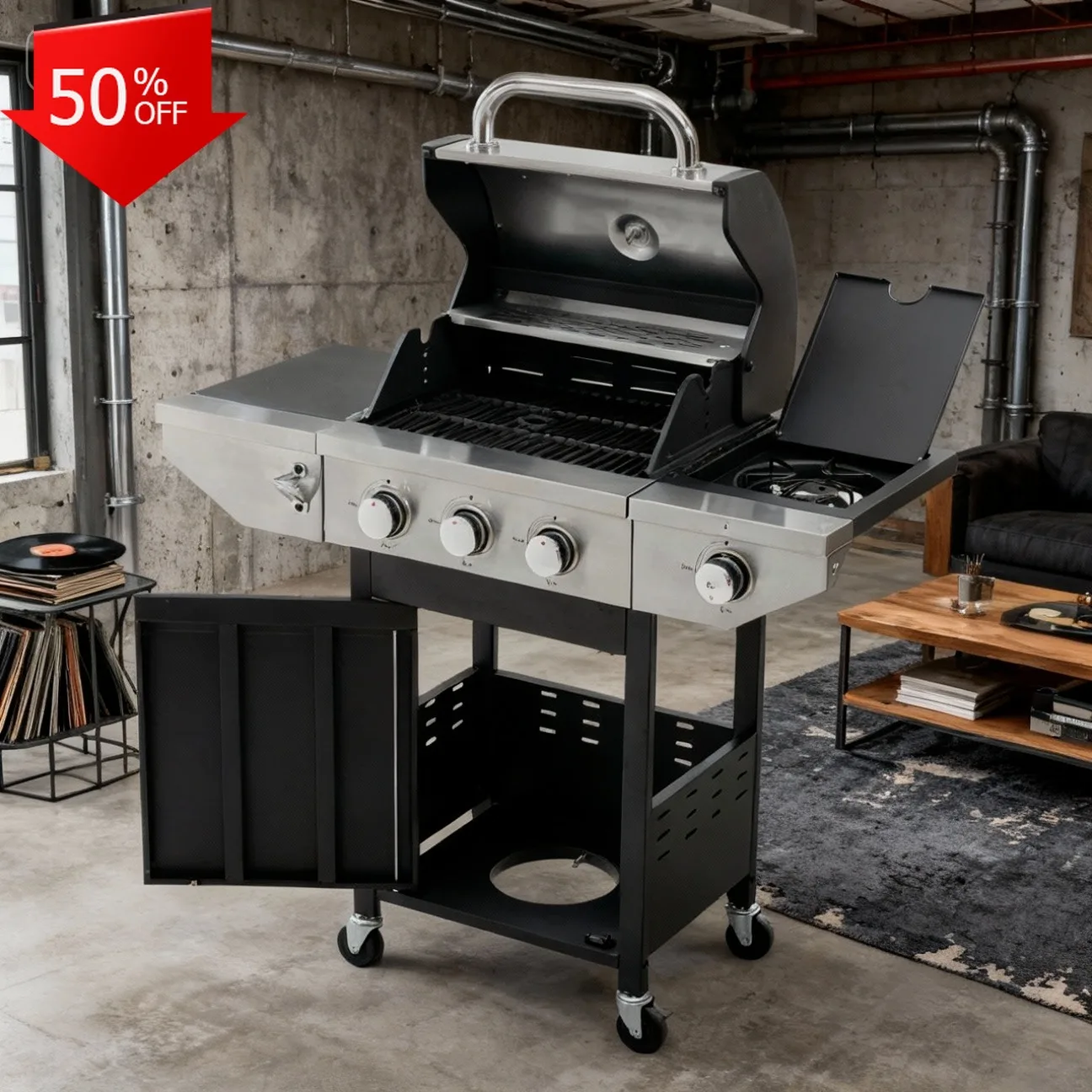 

Grill Barbecue Pressure Cooker Kitchen Heater Air Fryer Camping Gas Pellet Stove Fire Bowl Beef Meat Cookware Bbq Hot for Yard