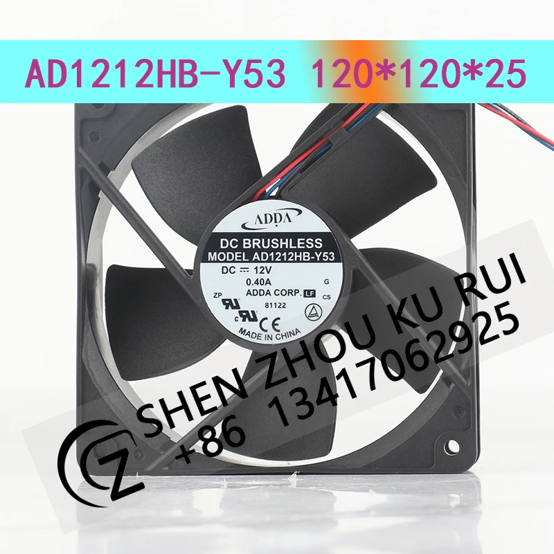 

Original ADDA 5V 24V 48V DC12V 0.40A AC EC 12032 three-wire speed measurement inverter AD1212HB-Y53 coolingfan