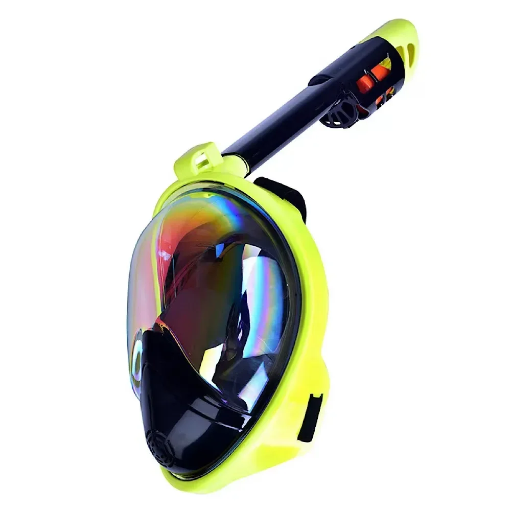 Diving Mask Underwater Scuba Anti Fog Full Face Diving Mask Professional Snorkeling Set with Anti-skid Ring Snorkel