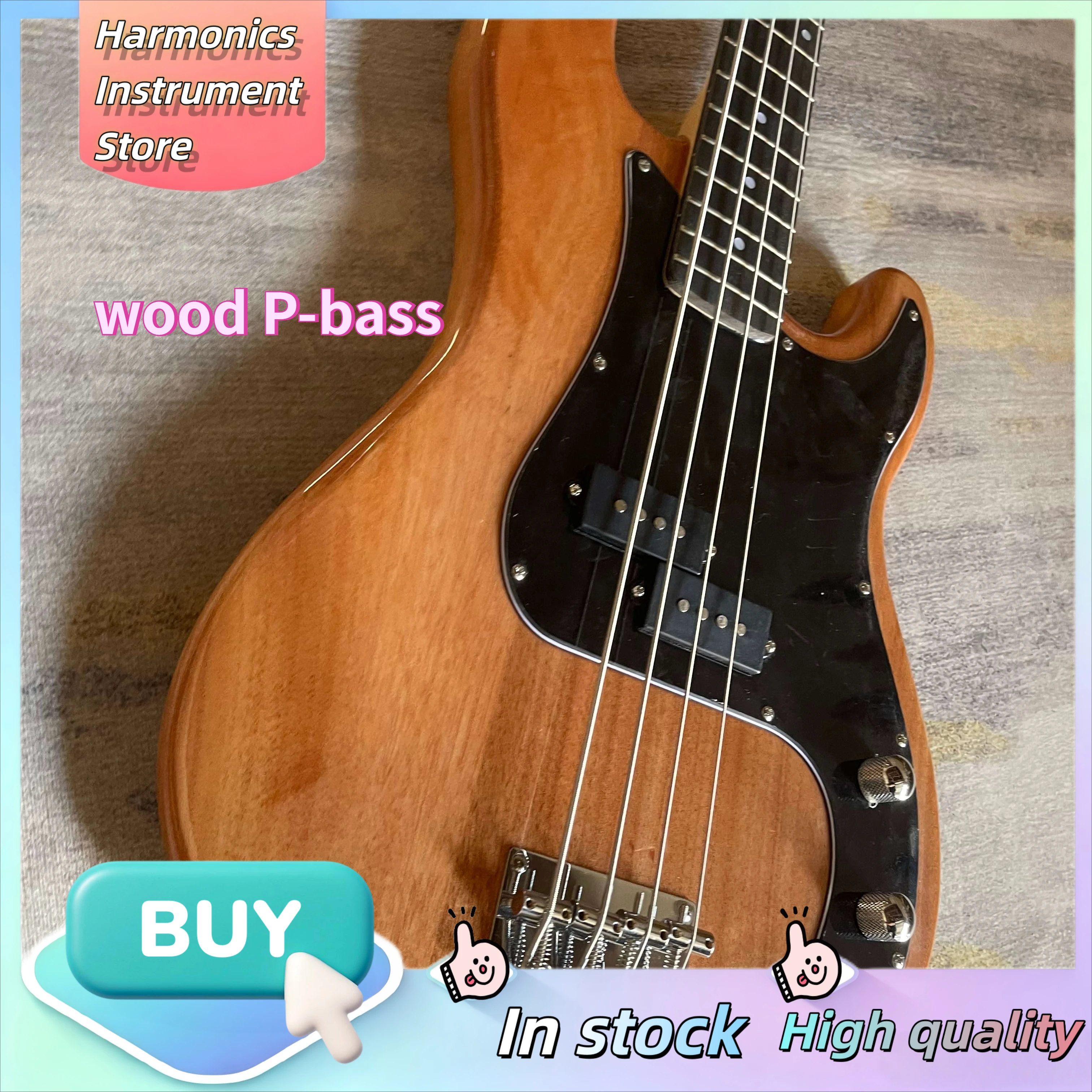 Bass Natural Gloss Electric Guitar Bass 1982 P-Bass Precision Bass 4-String Split Single Coil Entry-Level Rock Bass Guitar view 4