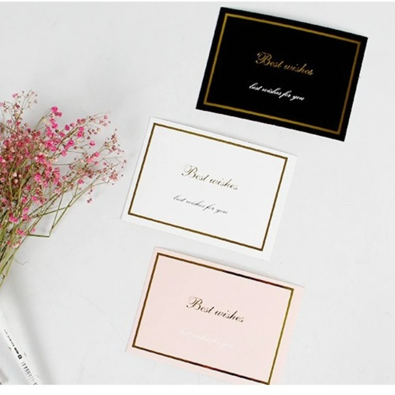 

20Pcs Valentine's Day Greeting Cards Korean Creative Message Cards Flower Bouquet Stamping Small Cards Wholesale