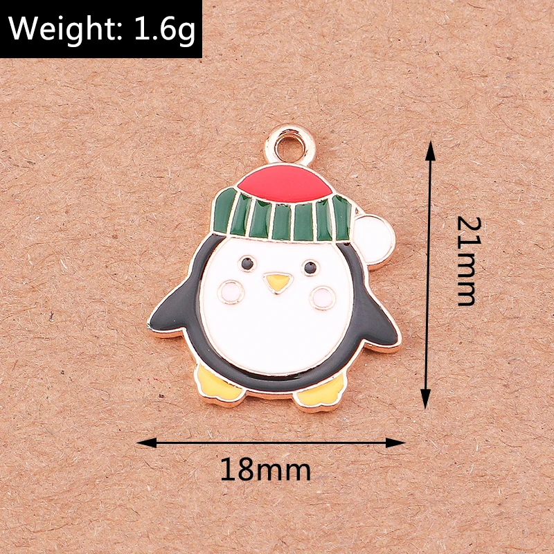10 Stück niedliche Emaille-Schneeflocken-Anhänger für Ohrringe, Halsketten, DIY-Armbänder, Weihnachtsschmuckherstellung, Zubehör – Detail 25