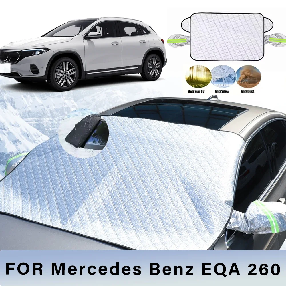 

Thickened Car Now Sunshade Windshield Cover With 5/9 Magnets UV Protection Anti Snow Sunlight For Mercedes Benz EQA 260