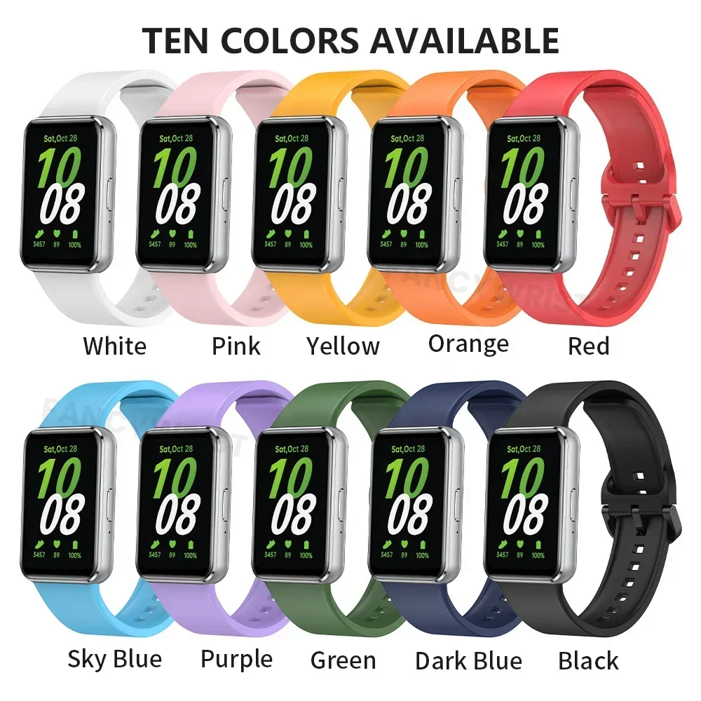 Silicone Strap For Samsung Galaxy Fit 3 Watch Bracelet Replacement Sport Watchband For Samsung Galaxy Fit3 Band Accessories