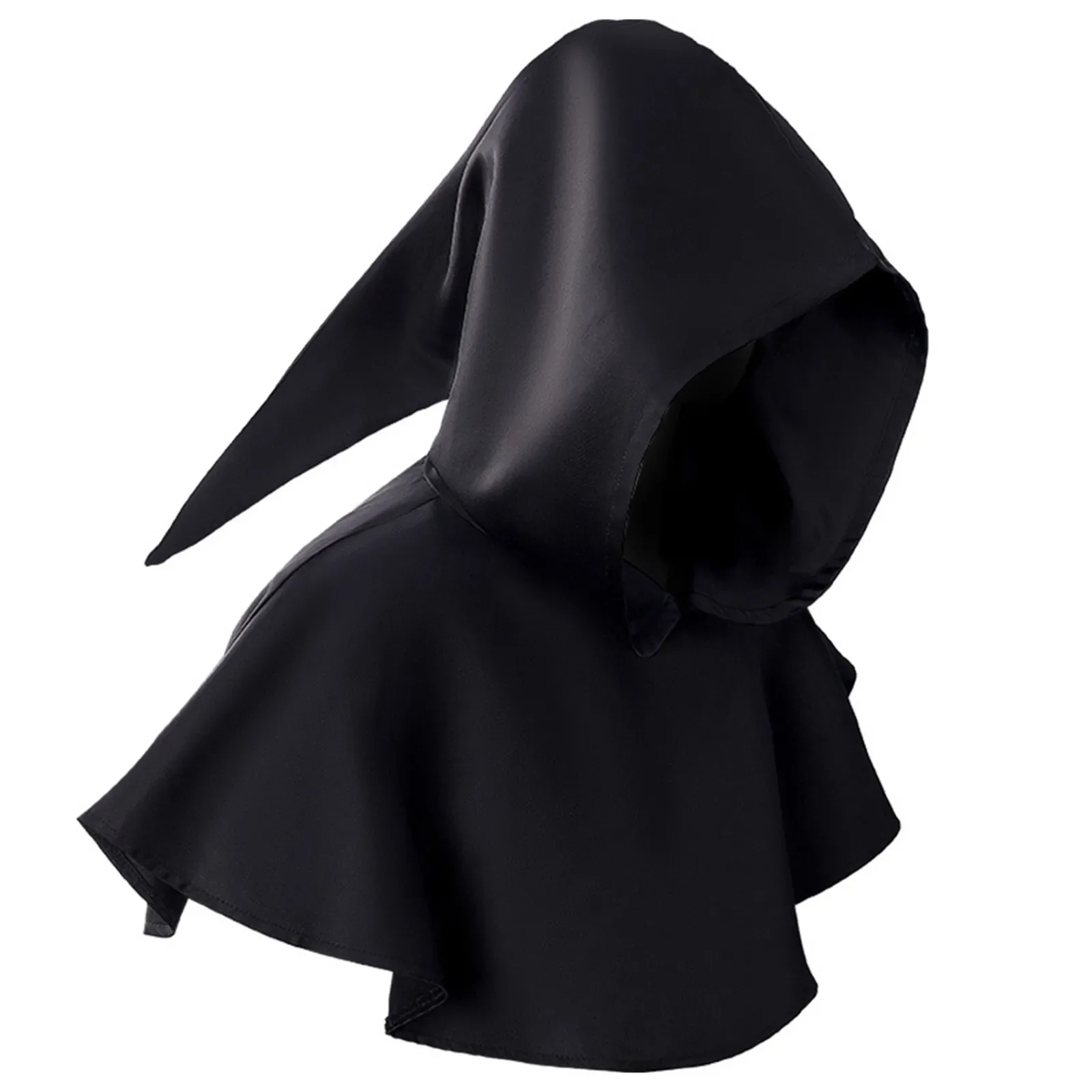 

1Pc Halloween Cosplay Death Cape Short Hooded Cloak Wizard Witch Costumes Vampire Devil Wizard Black Cape Cowl Party Accessories