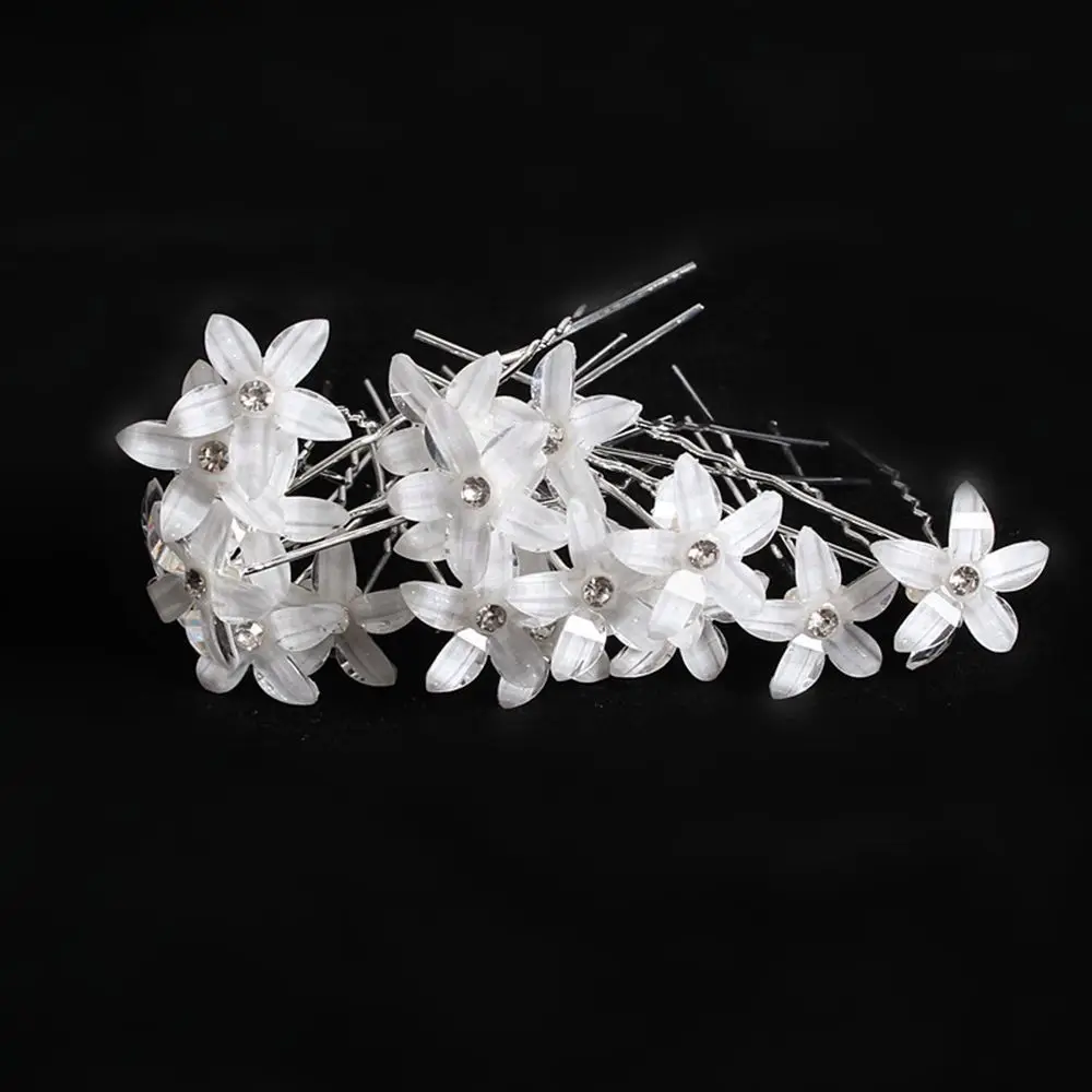 20pcs Bridal U-shaped Pin Metal Barrette Clip Hairpins Rhinestone Pearl Women Hair Accessories Wedding Hairstyle Design Tools