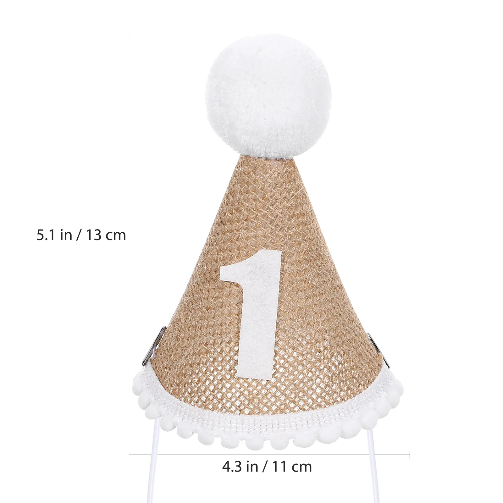 Birthday Party Hat Linen Headwear Baby Additional Decoration Prop Cap