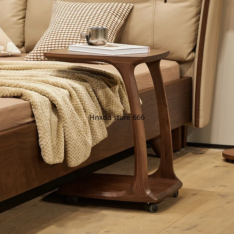 North American black walnut edge table removable sofa side table