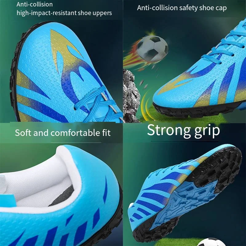 Training Low-Top Football Shoes Men Women Anti-collision Safety Toe Cap Anti Slip Wear-resistant Sole Outdoor Football Sneaker