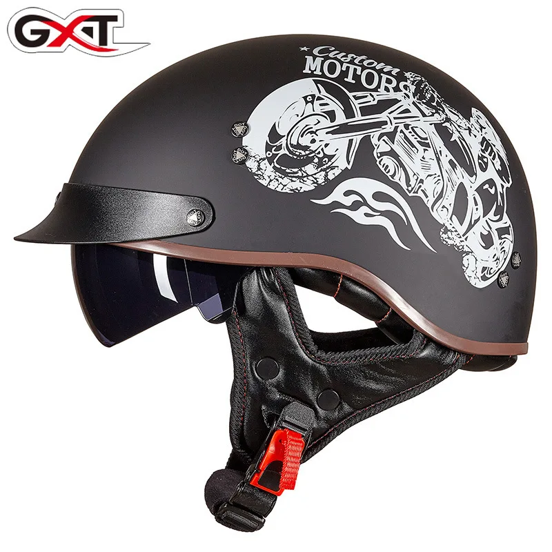 

High quality ABS classic retro Half Helmet 1/2 Helmet, for Harley motorcycle and cruise motorcycle protection helmets,GXT MT-4